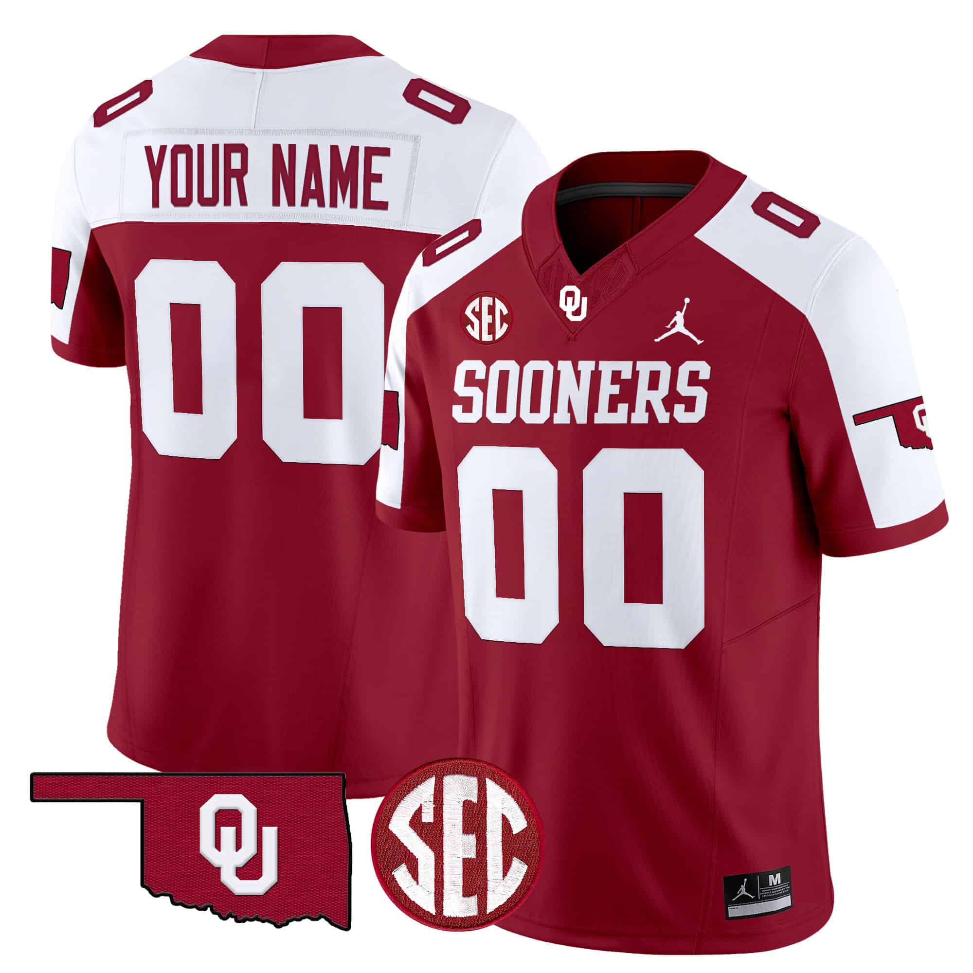 Men Oklahoma Sooners Red 2024 Vapor Limited Custom NCAA Jersey->indianapolis colts->NFL Jersey